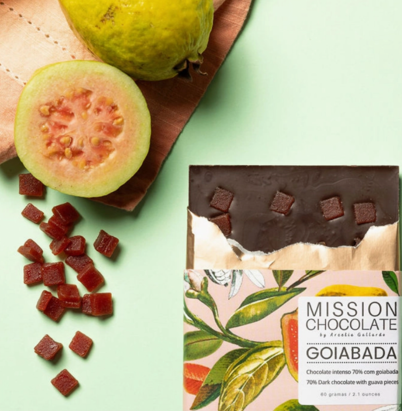 Guava with 70% Dark Chocolate Bar