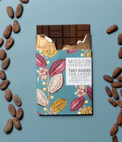 Two Rivers 70% Cacao Chocolate Bar