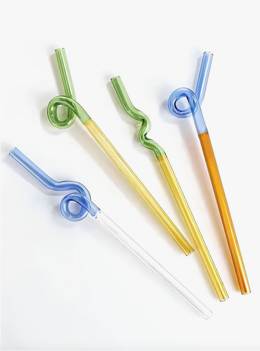 "Knot" Glass Straw